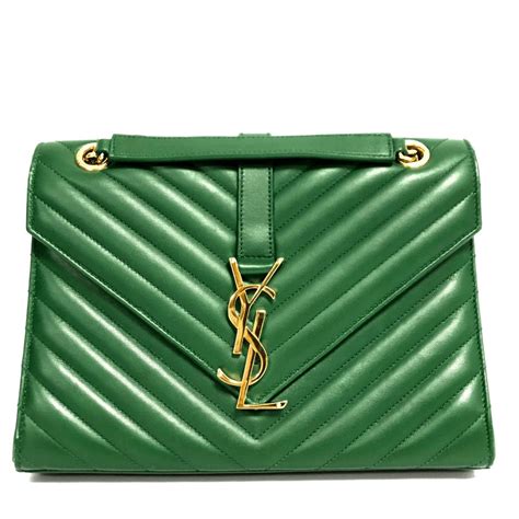 ysl envelope green|YSL envelope pouch.